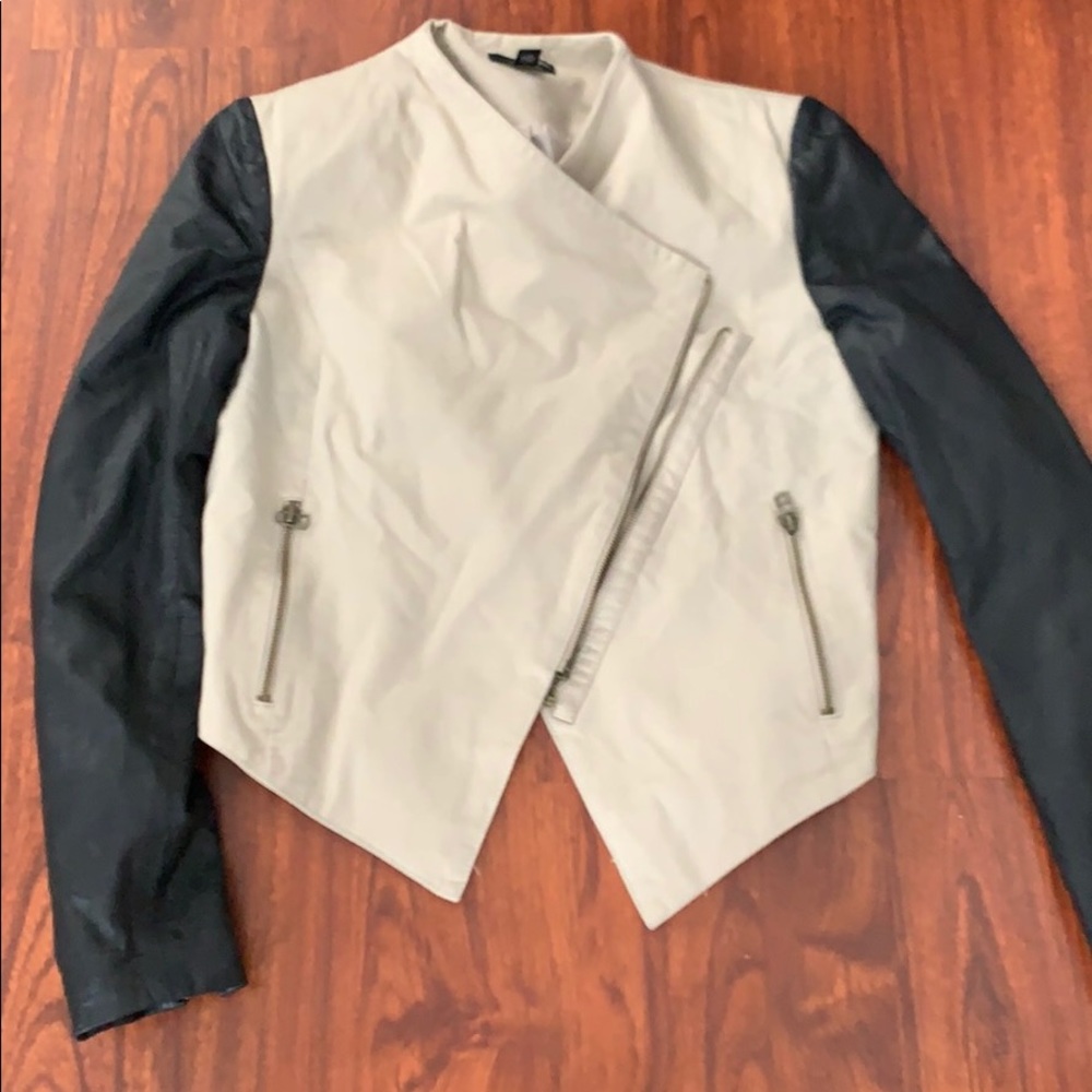 Aqua Cropped Asymmetrical Jacket